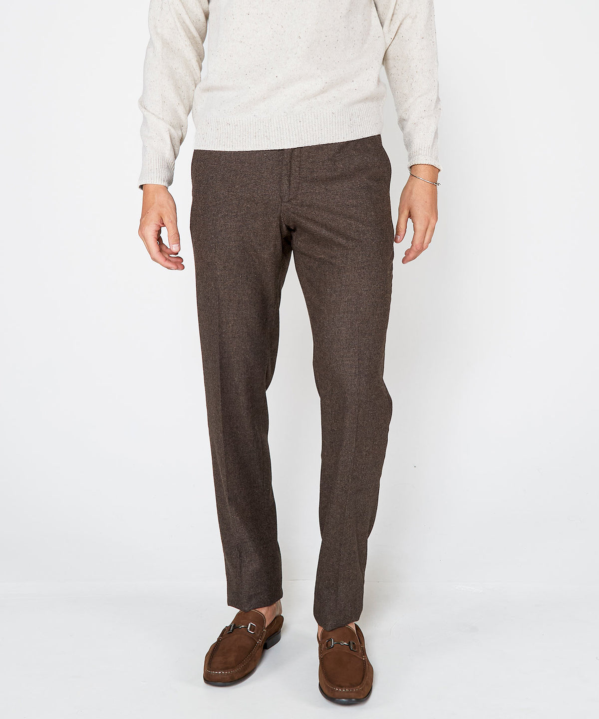 Westport Black Flat Front Houndstooth Pant, Men's Big & Tall