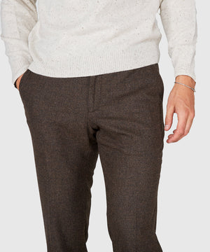 Westport Black Flat Front Houndstooth Pant
