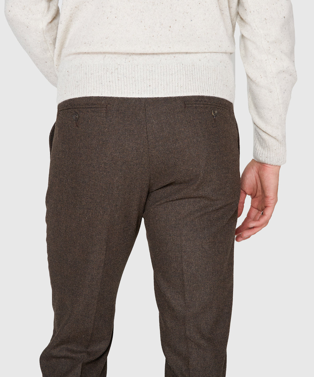 Westport Black Flat Front Houndstooth Pant, Men's Big & Tall