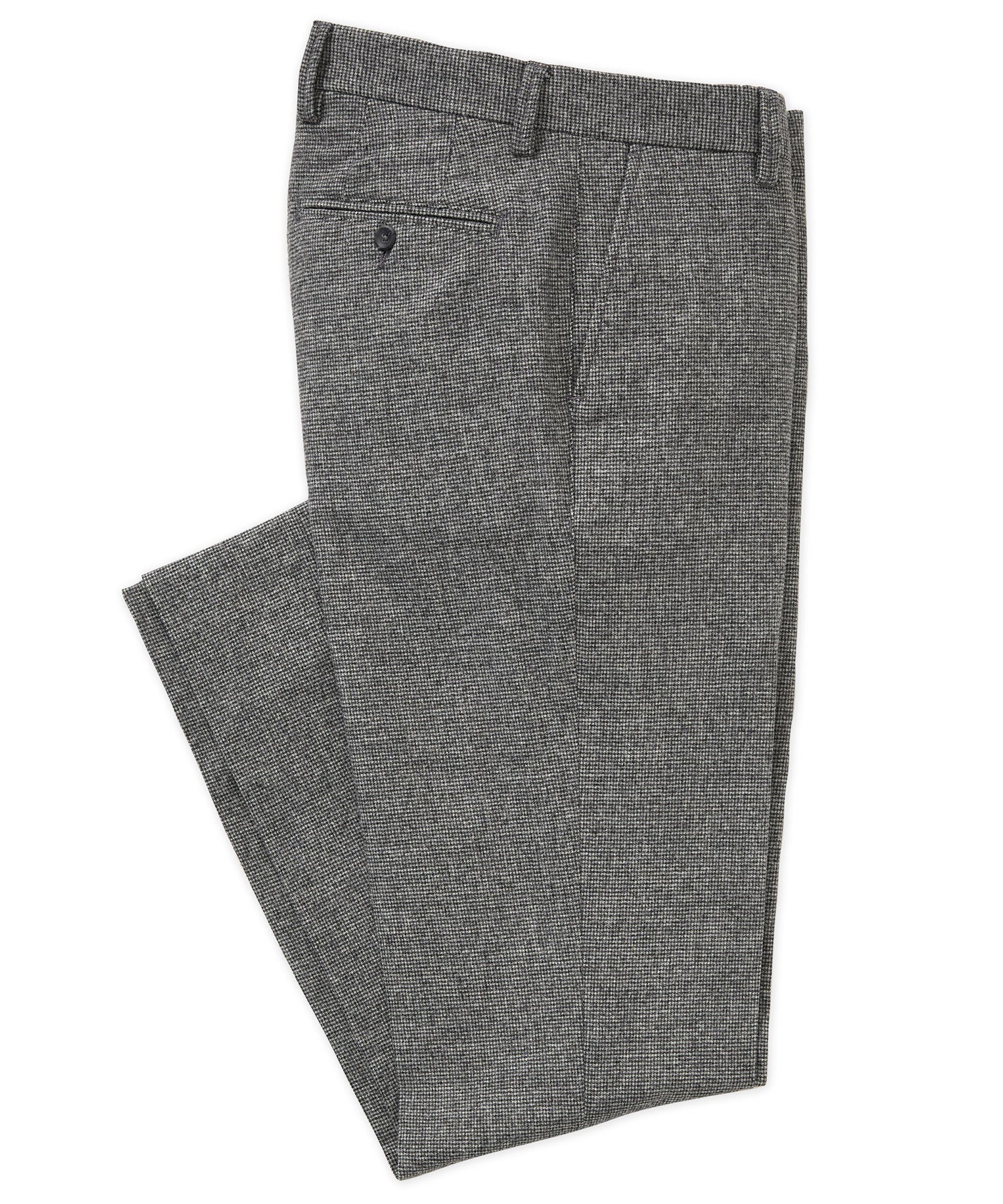 Westport Black Flat Front Houndstooth Pant, Men's Big & Tall