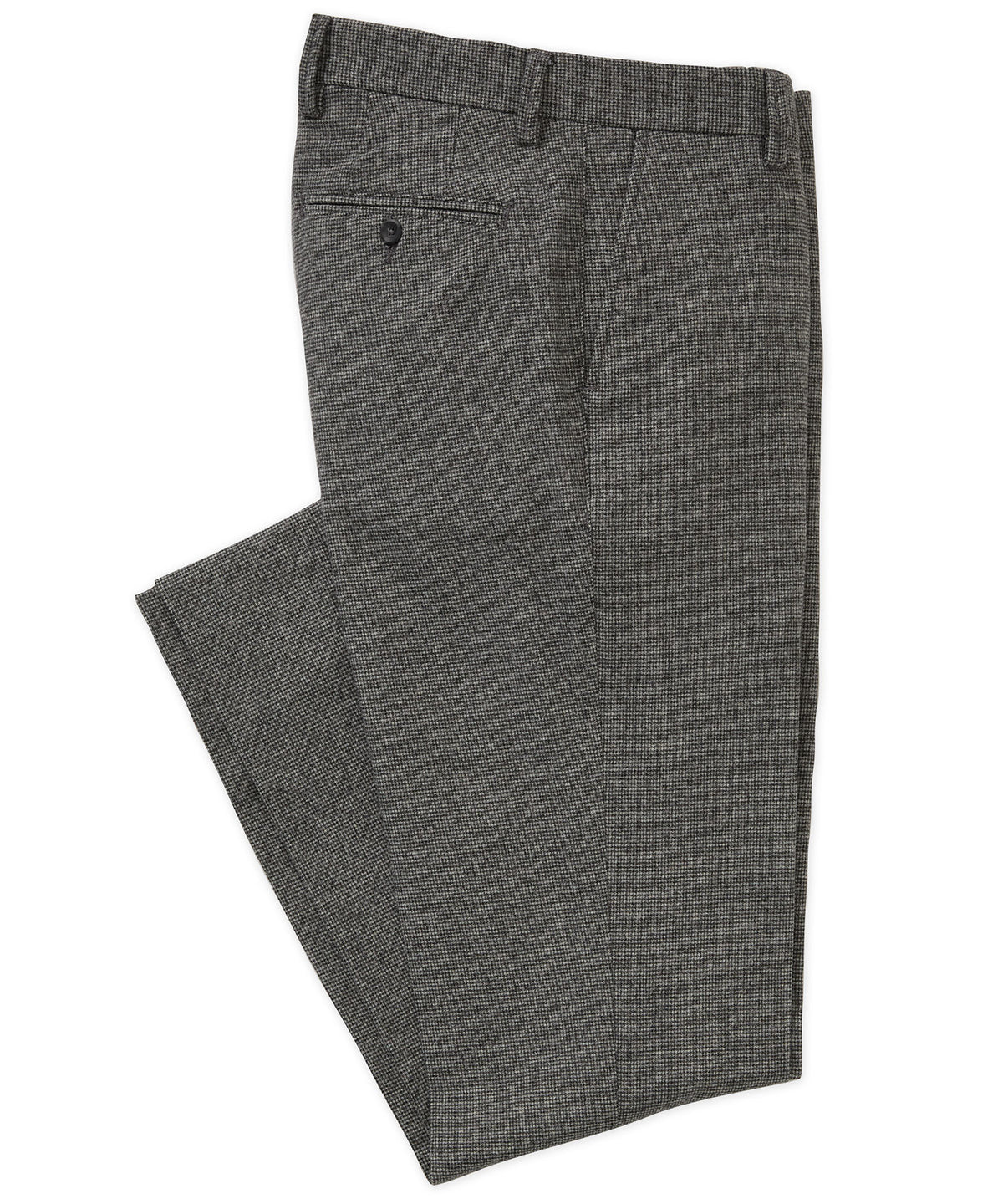 Westport Black Flat Front Houndstooth Pant, Men's Big & Tall
