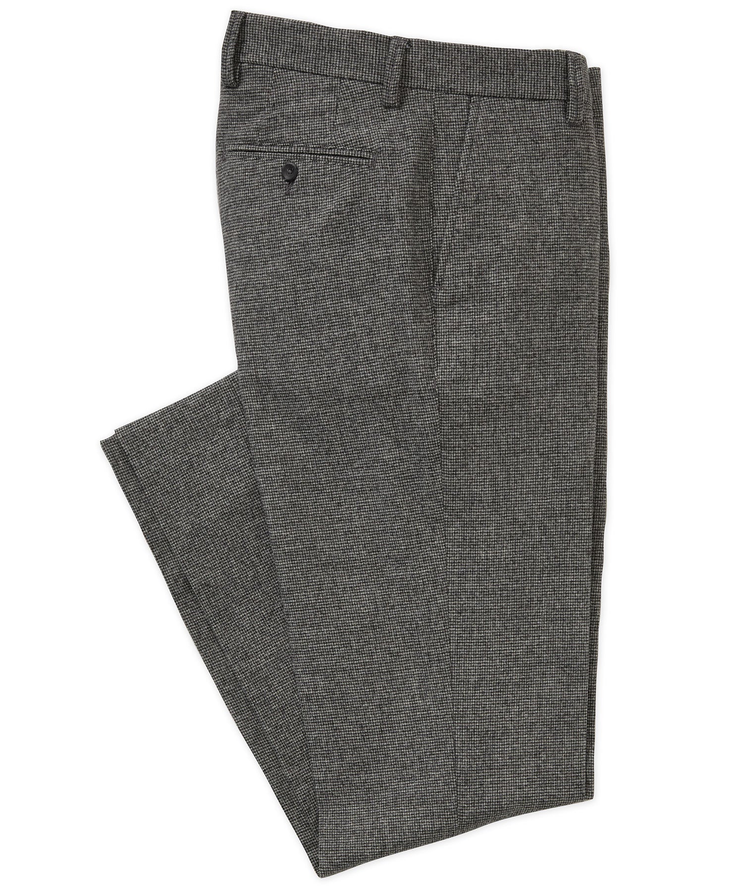 Westport Black Flat Front Houndstooth Pant