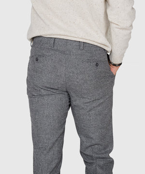 Westport Black Flat Front Houndstooth Pant