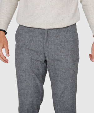 Westport Black Flat Front Houndstooth Pant