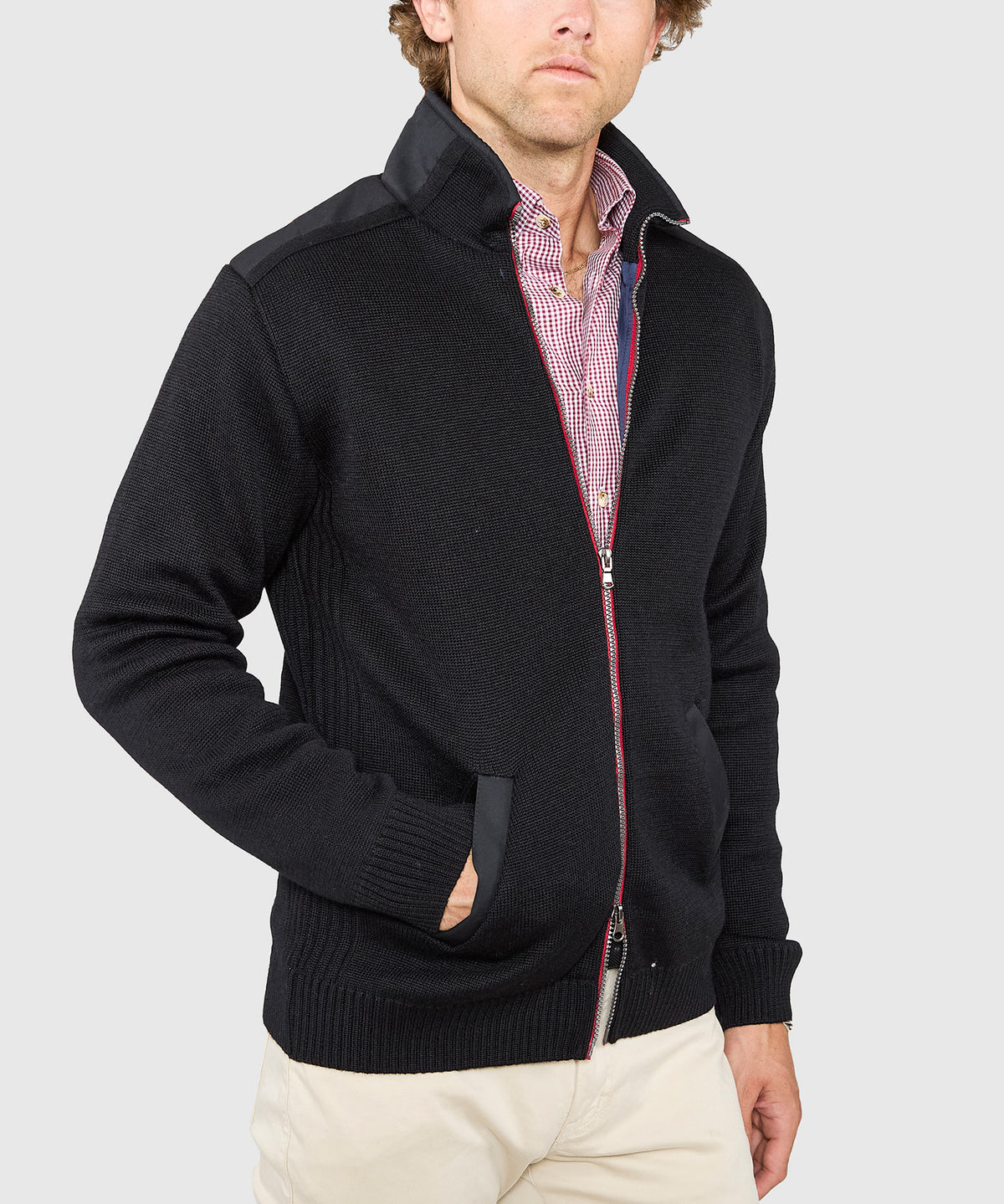 Holebrook Sweden Gregor Wool Full Zip Sweater, Men's Big & Tall