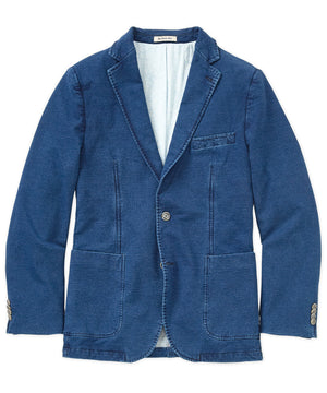 Westport Black Indigo Wash Denim Knit Sport Coat