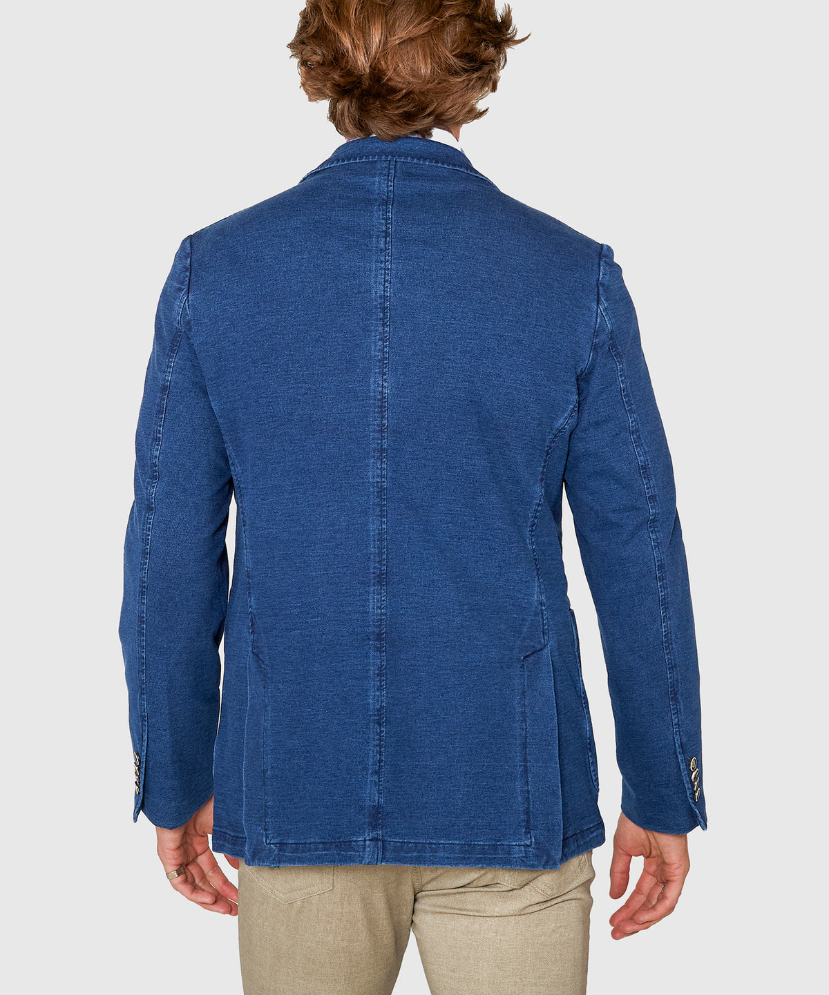 Westport Black Indigo Wash Denim Knit Sport Coat, Men's Big & Tall