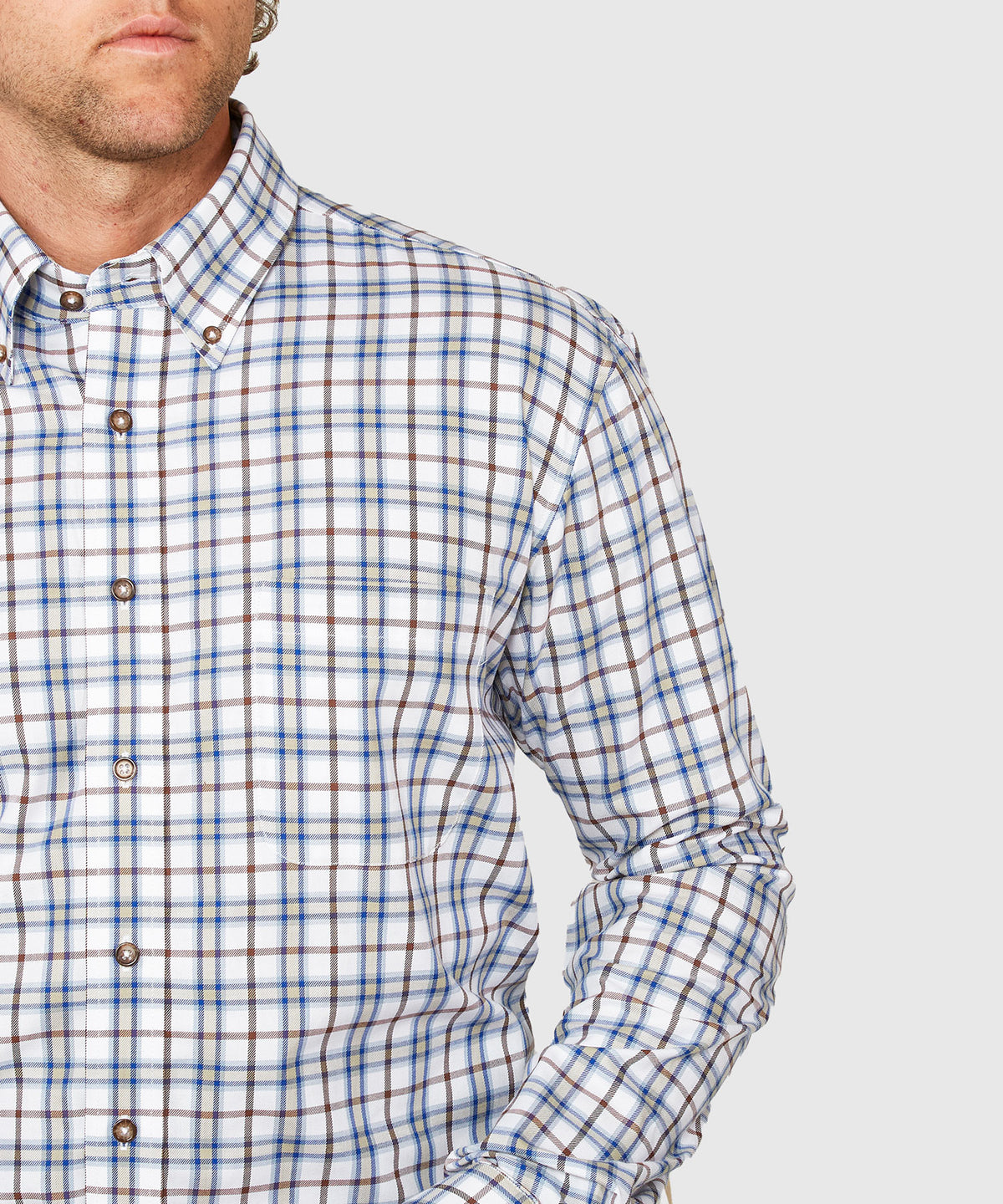 Westport Black Long Sleeve Button Down Collar Cotton Wool Sport Shirt, Men's Big & Tall