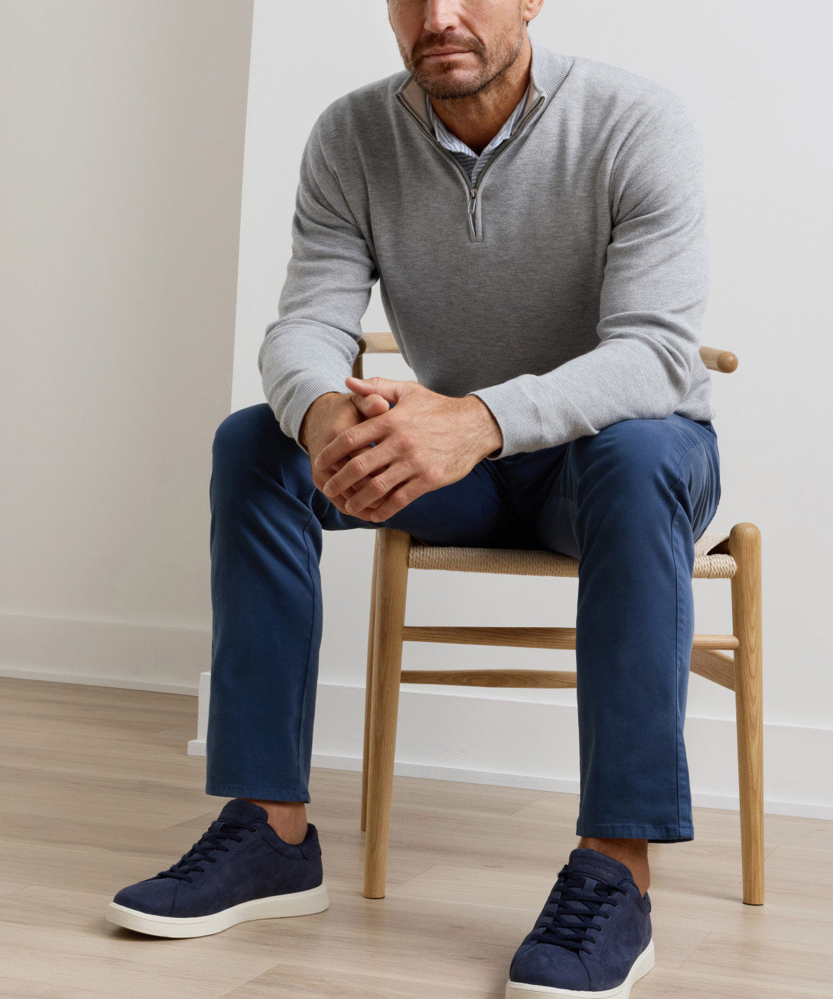 Peter Millar Coolspun Lite Cotton Quarter-Zip Sweater, Men's Big & Tall