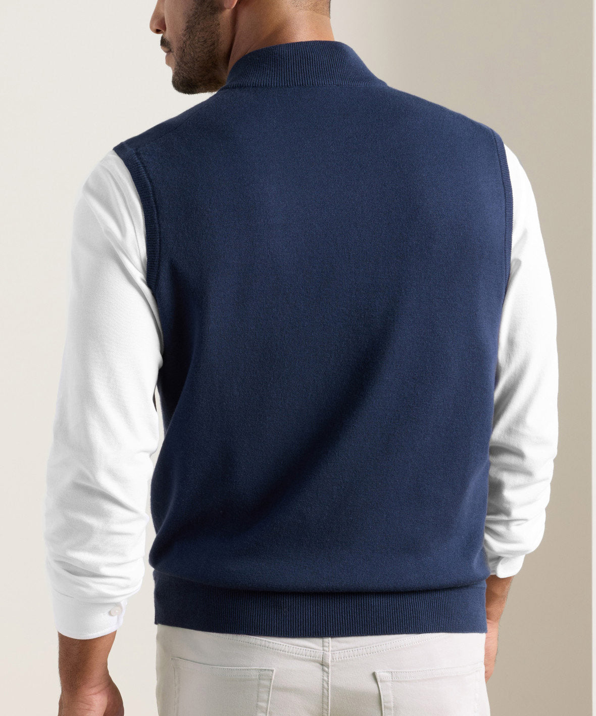 Peter Millar Coolspun Lite Full Zip Sweater Vest, Men's Big & Tall