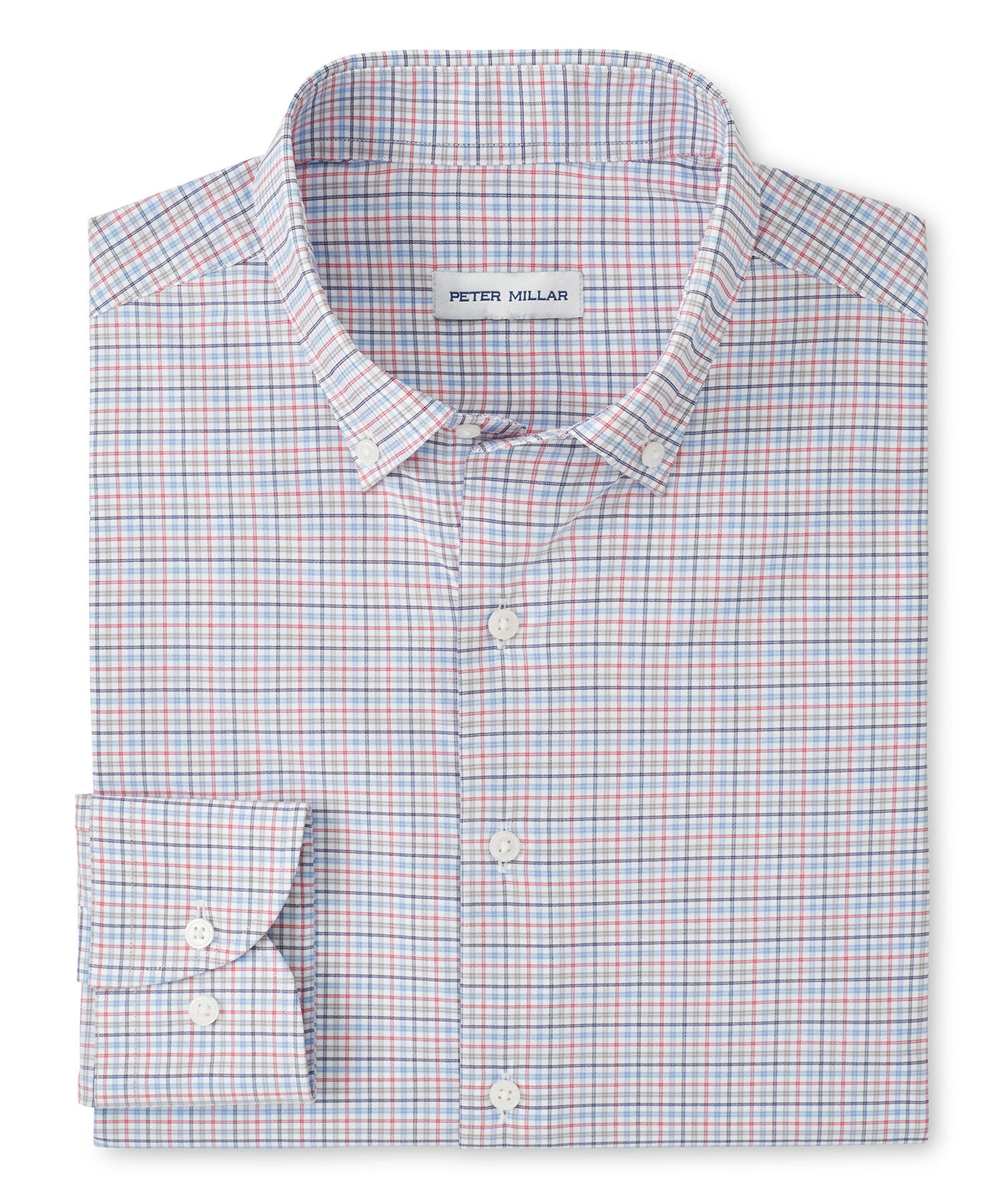 Peter Millar Casey Long Sleeve Performance Twill Sport Shirt, Men's Big & Tall