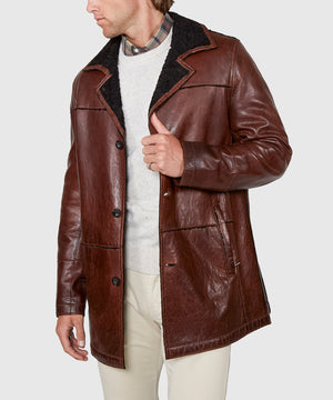 Westport Black Mid-Length Leather Jacket