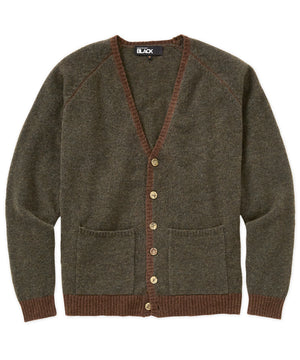 Westport Black Brushed Merino Wool Cardigan