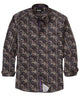 Westport Black Long Sleeve Medallion Print Sport Shirt