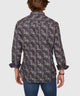 Westport Black Long Sleeve Medallion Print Sport Shirt