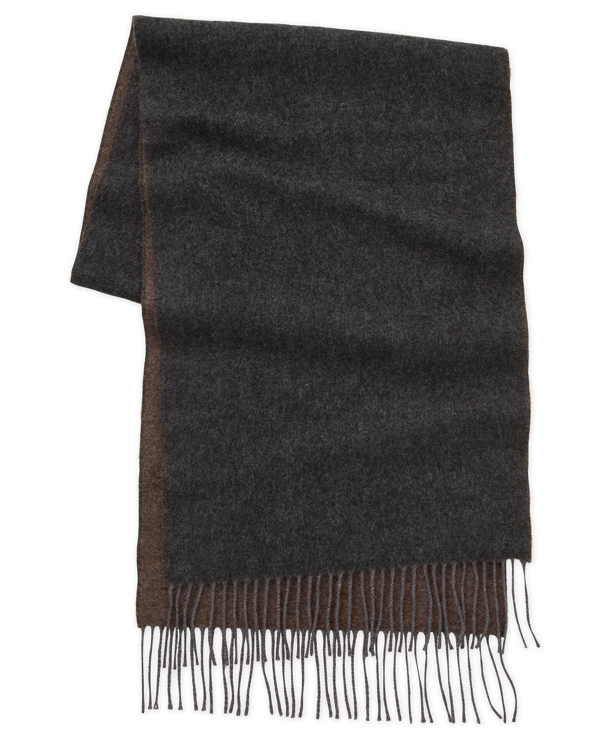 Westport Black Reversible Merino Wool Scarf, Men's Big & Tall
