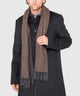 Westport Black Reversible Merino Wool Scarf