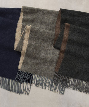 Westport Black Reversible Merino Wool Scarf