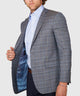 Westport Black Two Button Side Vent Windowpane Sport Coat