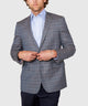 Westport Black Two Button Side Vent Windowpane Sport Coat