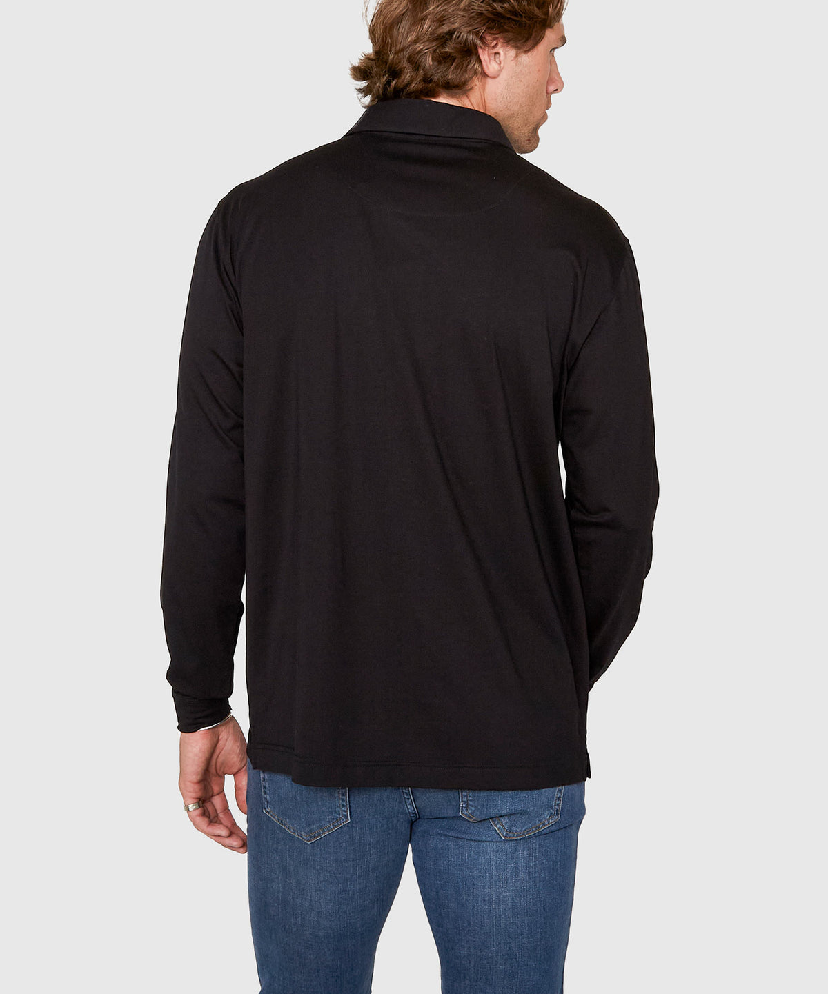 Westport No-Tuck Long Sleeve Cotton Rich Performance Polo, Men's Big & Tall