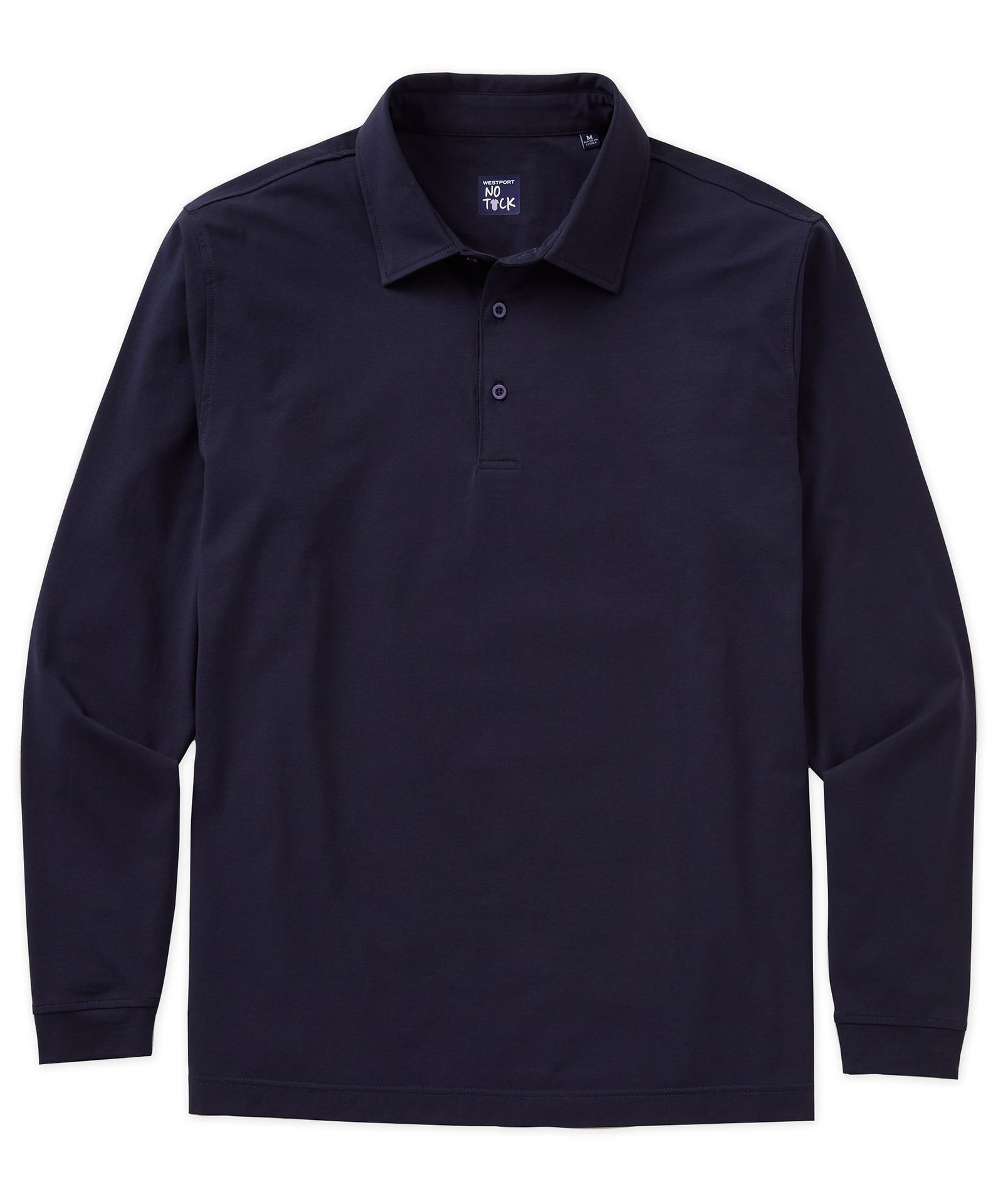 Westport No-Tuck Long Sleeve Cotton Rich Performance Polo, Men's Big & Tall
