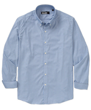 Westport Black Long Sleeve Button Down Performance Tattersall Sport Shirt