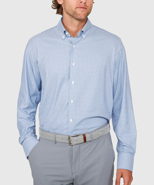 Westport Black Long Sleeve Button Down Performance Tattersall Sport Shirt