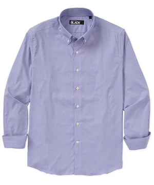 Westport Black Long Sleeve Button Down Performance Tattersall Sport Shirt