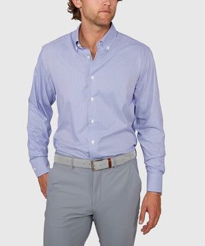 Westport Black Long Sleeve Button Down Performance Tattersall Sport Shirt