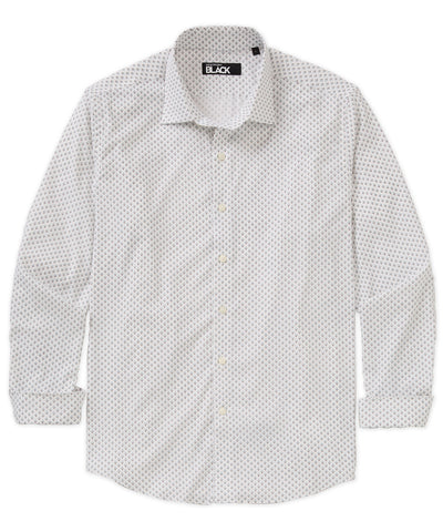 Westport Black Long Sleeve Spread Collar Performance Peacock Print Sport Shirt, Men's Big & Tall