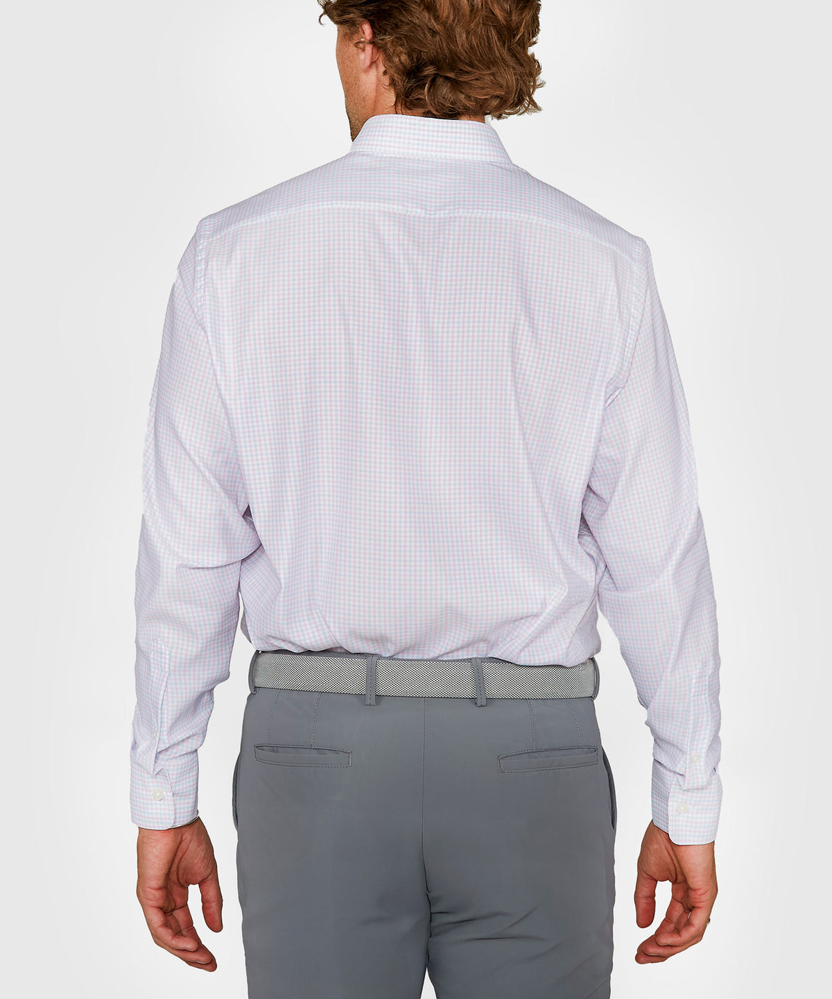 Westport Black Long Sleeve Button Down Collar Performance Plaid Sport Shirt, Men's Big & Tall