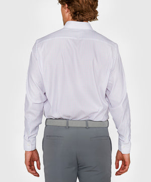 Westport Black Long Sleeve Button Down Collar Performance Plaid Sport Shirt