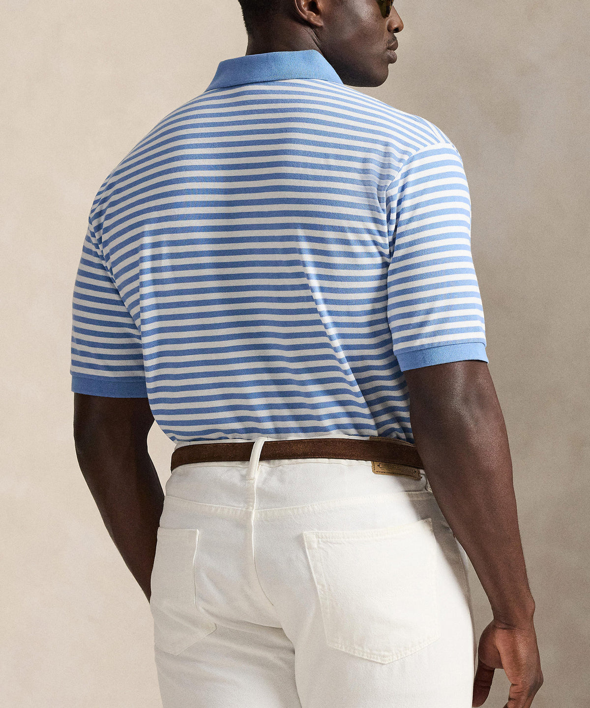 Polo Ralph Lauren Short Sleeve Animated Stripe Mesh Polo, Men's Big & Tall