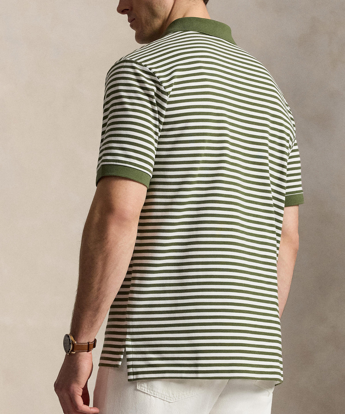 Polo Ralph Lauren Short Sleeve Animated Stripe Mesh Polo, Men's Big & Tall