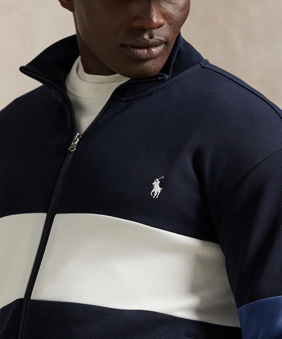 Polo Ralph Lauren Double Knit Colorblock Track Jacket, Men's Big & Tall