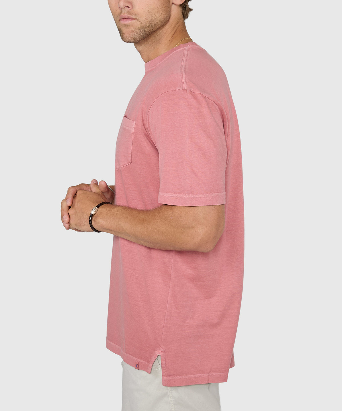 Westport Lifestyle Short Sleeve Sunwashed Crew Neck Pocket T-Shirt, Men's Big & Tall