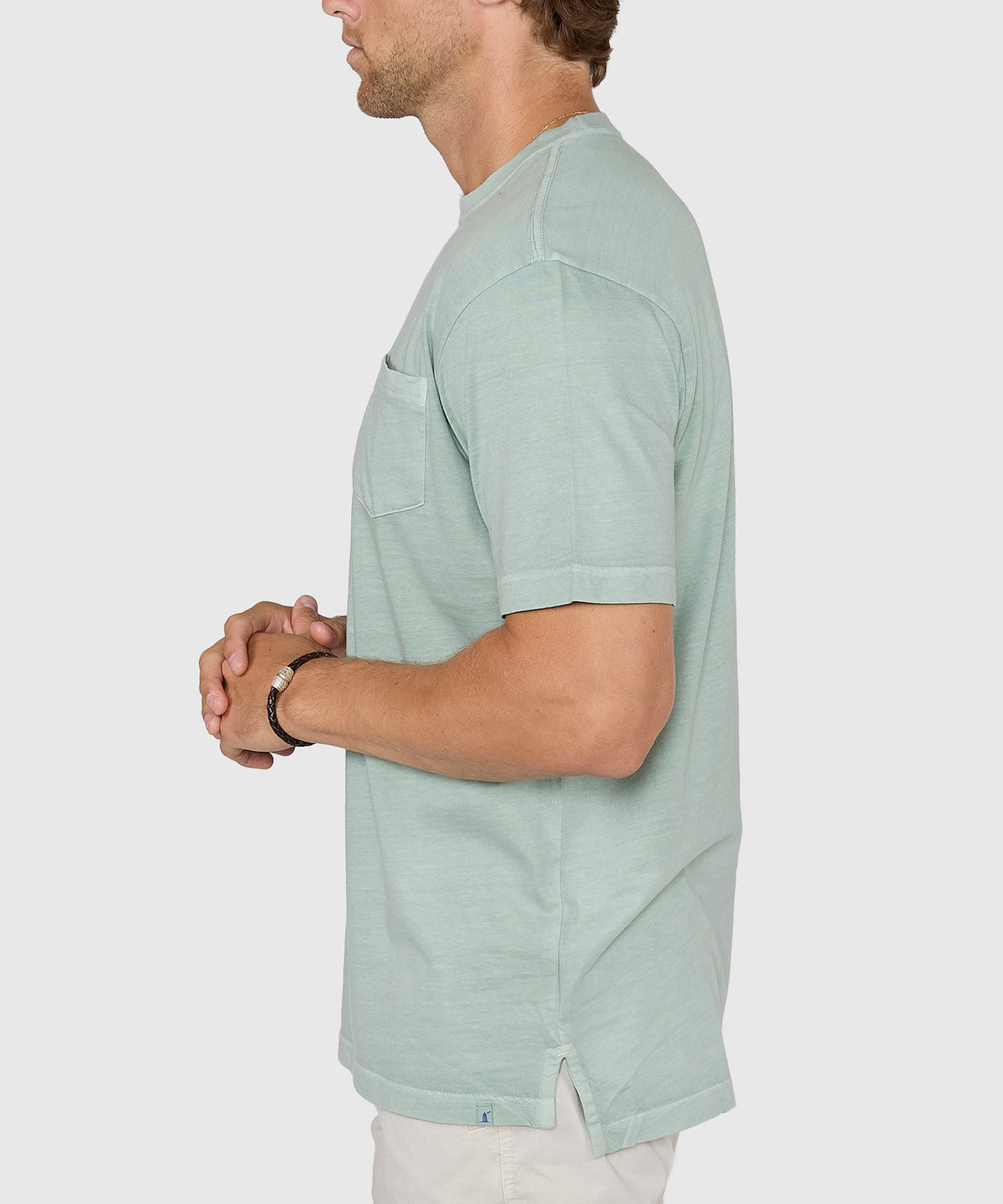 Westport Lifestyle Short Sleeve Sunwashed Crew Neck Pocket T-Shirt, Men's Big & Tall