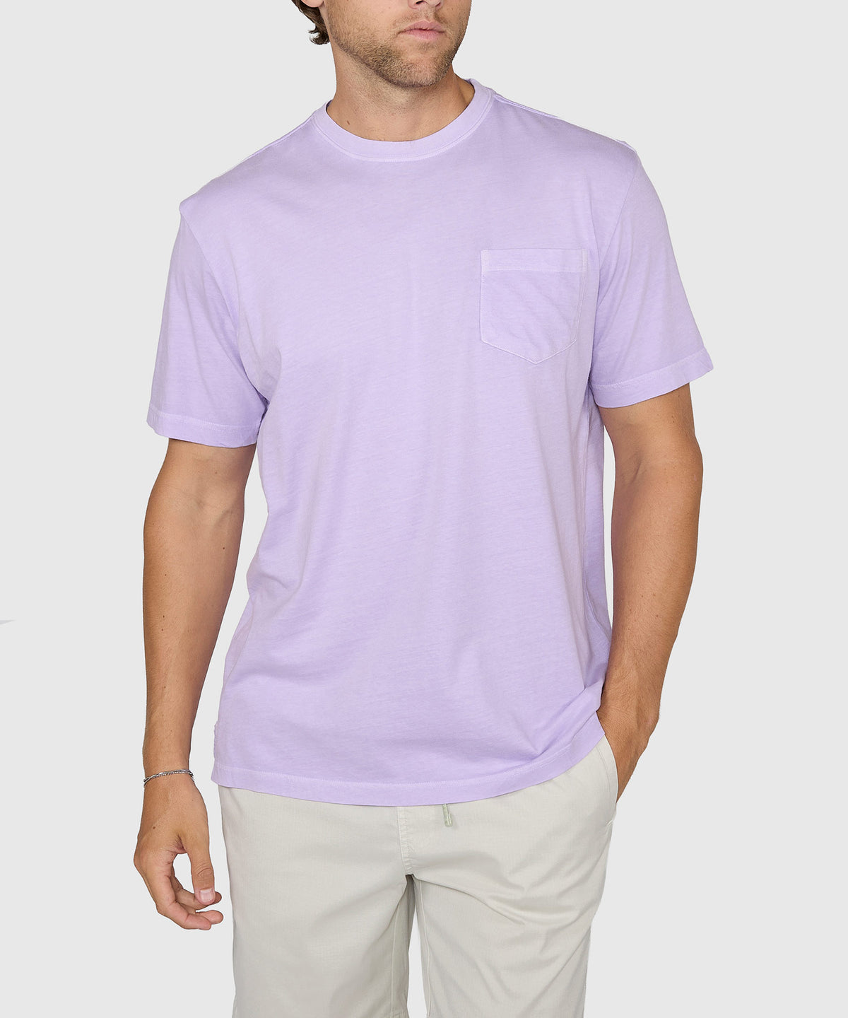 Westport Lifestyle Short Sleeve Sunwashed Crew Neck Pocket T-Shirt, Men's Big & Tall