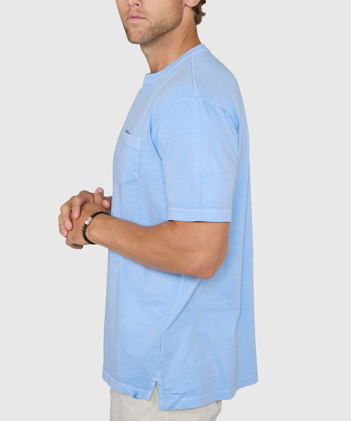 Westport Lifestyle Short Sleeve Sunwashed Crew Neck Pocket T-Shirt, Men's Big & Tall