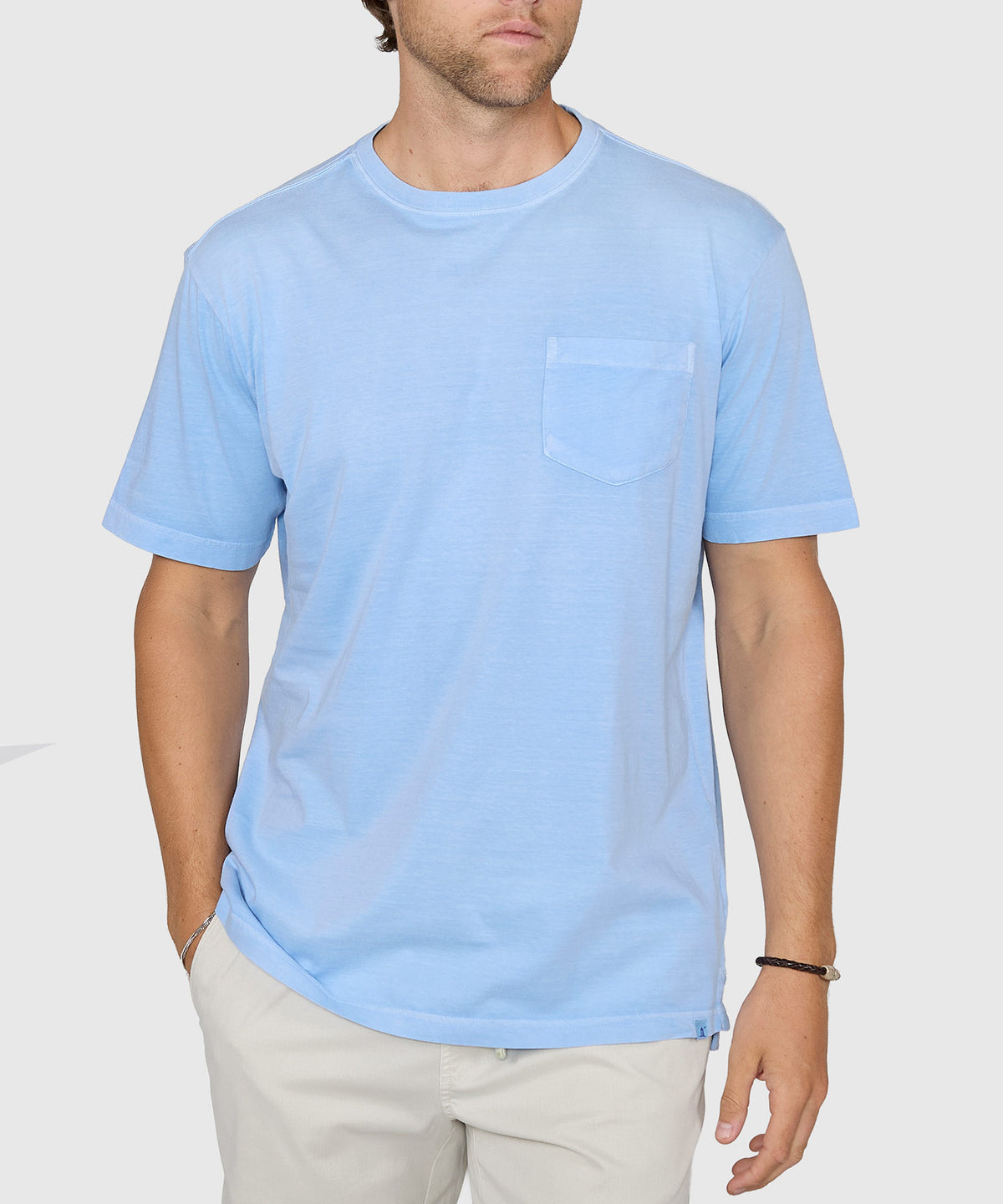 Westport Lifestyle Short Sleeve Sunwashed Crew Neck Pocket T-Shirt, Men's Big & Tall