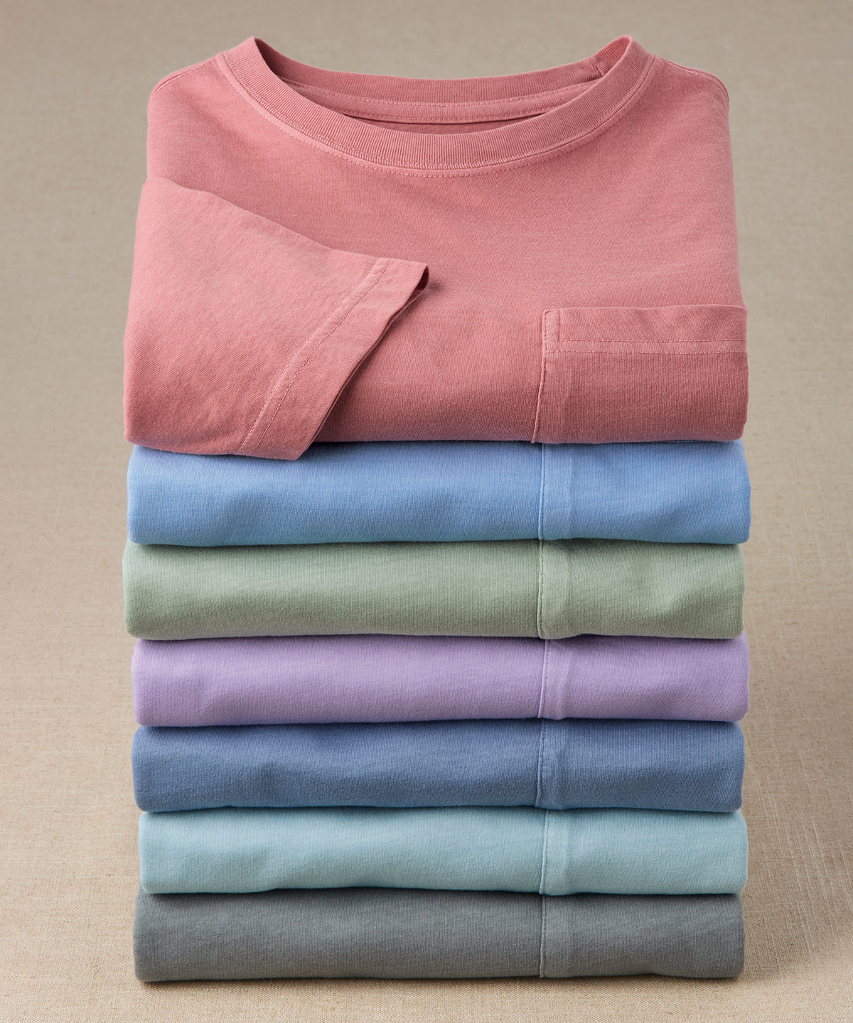 Westport Lifestyle Short Sleeve Sunwashed Crew Neck Pocket T-Shirt, Men's Big & Tall