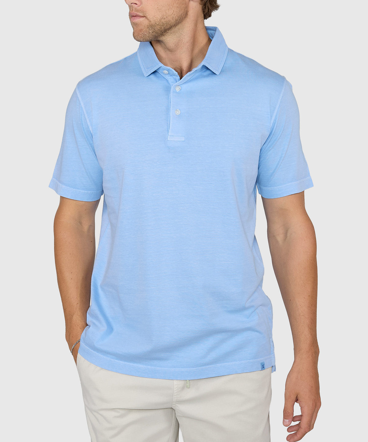 Westport Lifestyle Short Sleeve Sunwashed Polo, Men's Big & Tall