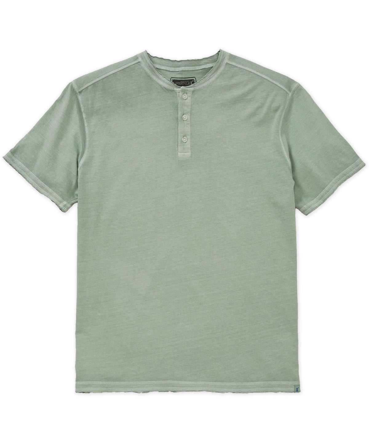 Westport Lifestyle Short Sleeve Sunwashed Henley, Men's Big & Tall