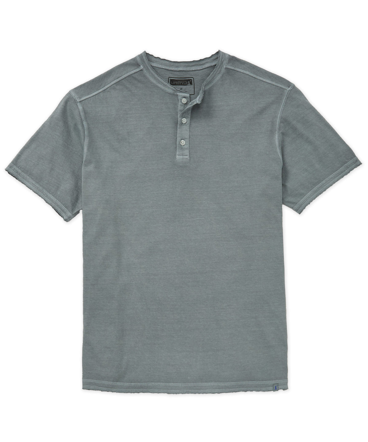 Westport Lifestyle Short Sleeve Sunwashed Henley, Men's Big & Tall