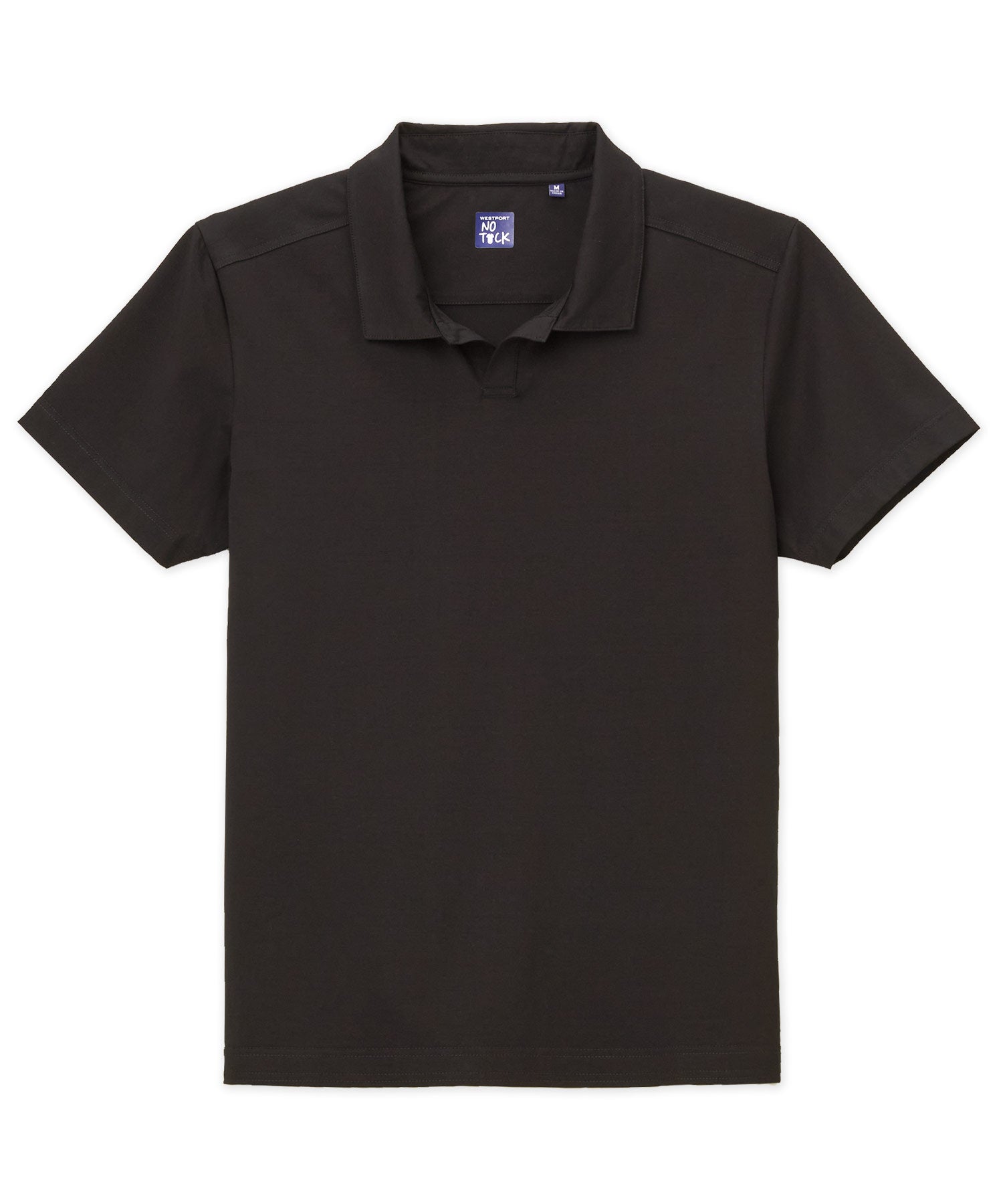 Westport No-Tuck Short Sleeve Cotton Performance Stretch Johnny Collar Knit Shirt