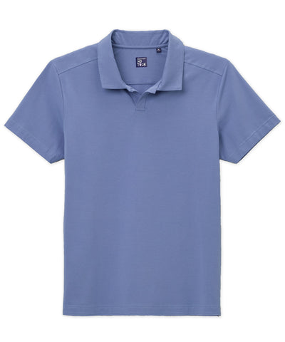 Westport No-Tuck Short Sleeve Cotton Performance Stretch Johnny Collar Knit Shirt, Men's Big & Tall