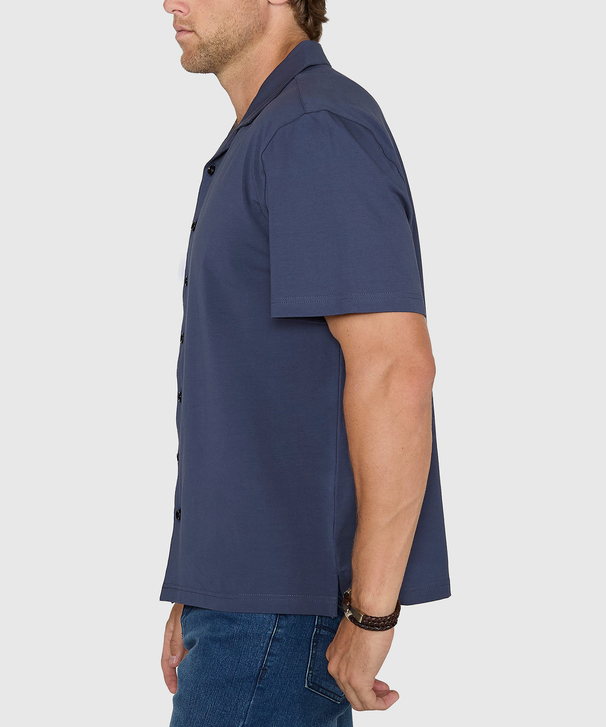 Westport No-Tuck Short Sleeve Cotton Performance Stretch Retro Knit Shirt, Men's Big & Tall