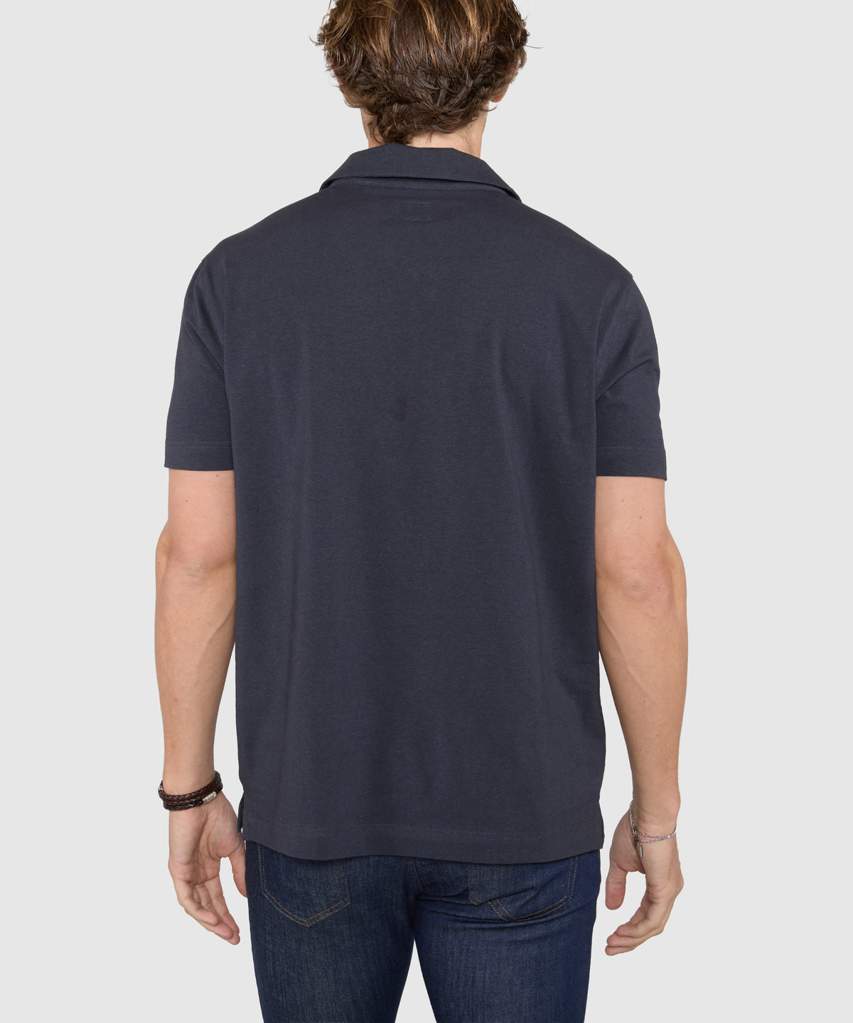 Westport No-Tuck Short Sleeve Cotton Performance Stretch Zip Polo, Men's Big & Tall