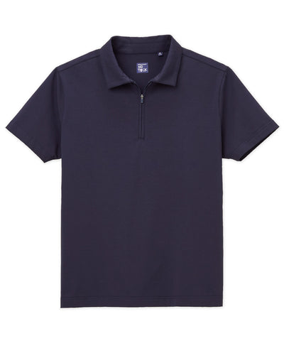 Westport No-Tuck Short Sleeve Cotton Performance Stretch Zip Polo, Men's Big & Tall